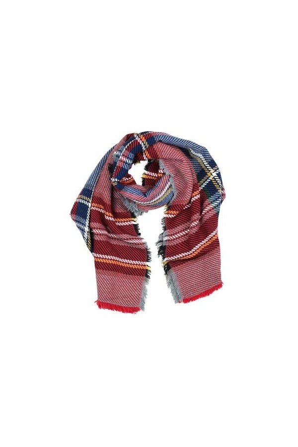 collezione alessandro Carreaux Écharpe, Rouge, Taille Unique Femme