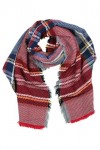collezione alessandro Carreaux Écharpe, Rouge, Taille Unique Femme