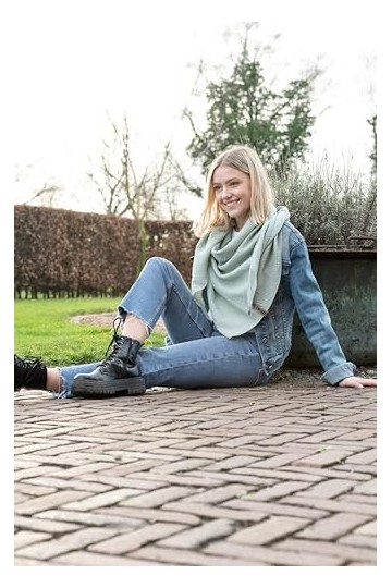 Knit Factory - Liv Châle - Vintage Green - 190x85 cm