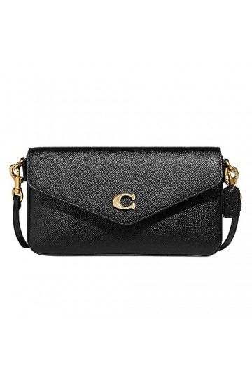 COACH Crossbody Wyn en cuir grainé Noir Taille unique, noir, taille unique