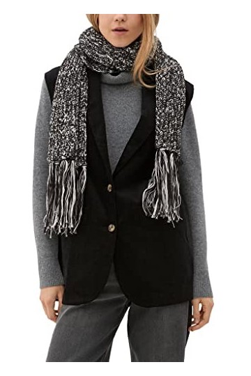 s.Oliver Écharpe, Noir, Taille Unique Femme