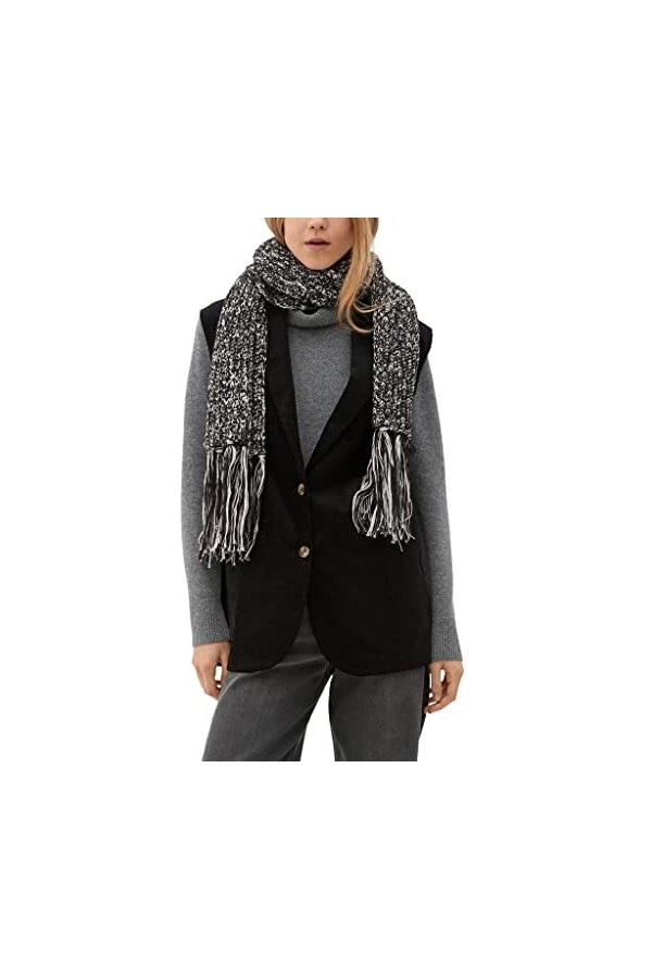 s.Oliver Écharpe, Noir, Taille Unique Femme