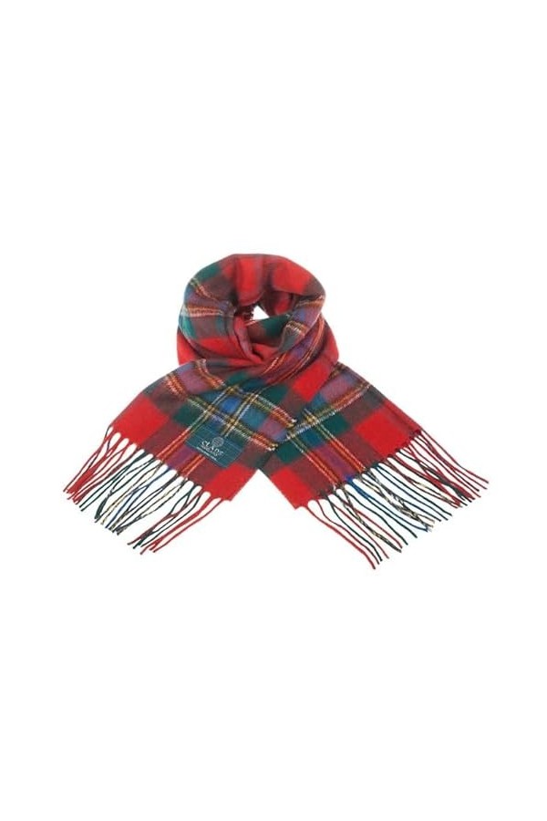 Clans of Scotland - Écharpe tartan du clan écossais en pure laine dagneau - 100 % laine - Écharpe avion tartan pure laine - 
