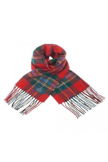 Clans of Scotland - Écharpe tartan du clan écossais en pure laine dagneau - 100 % laine - Écharpe avion tartan pure laine - 