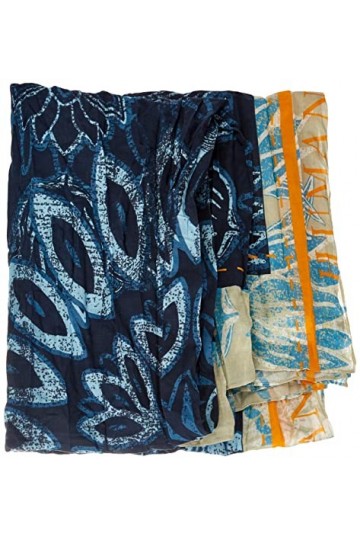 Camel Active Womenswear 307420/7V42 Écharpe carrée, Bleu foncé, Taille Unique Femme