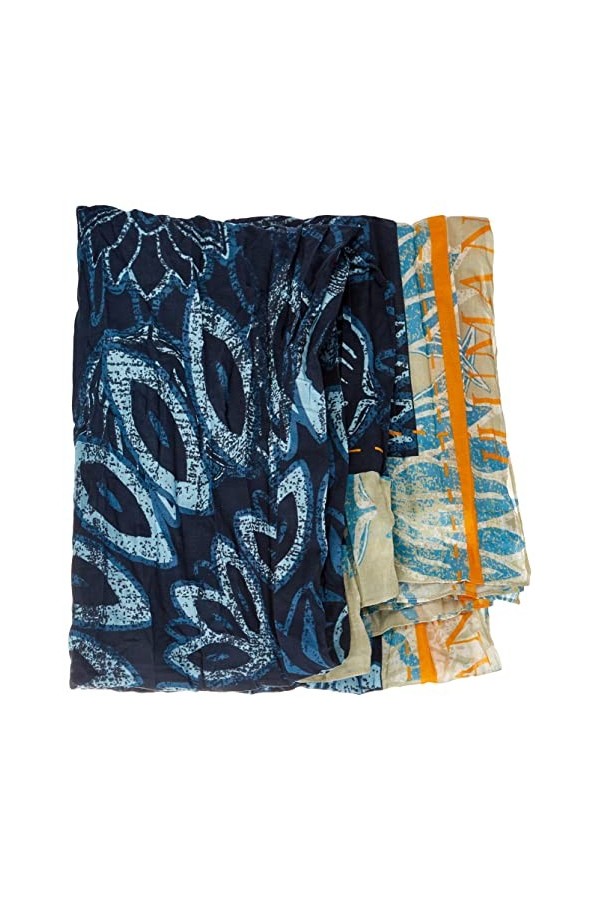 Camel Active Womenswear 307420/7V42 Écharpe carrée, Bleu foncé, Taille Unique Femme