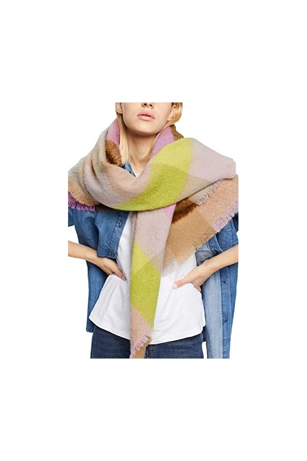 ESPRIT 102ca1q302 Écharpe Tendance, 690/rose Clair, Taille Unique Femme