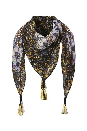 Joe Browns Écharpe carrée à imprimé Floral bohème, Lilas Multicolore, Taille Unique Femme