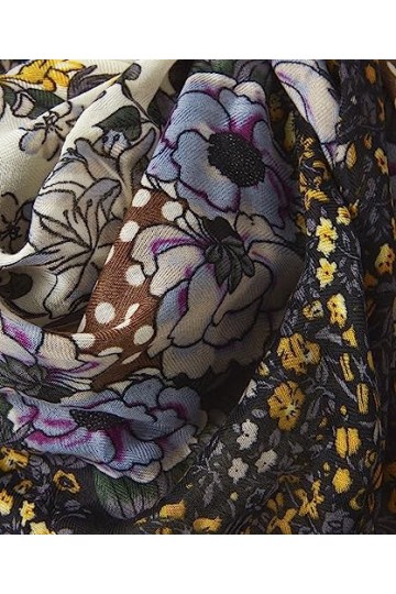 Joe Browns Écharpe carrée à imprimé Floral bohème, Lilas Multicolore, Taille Unique Femme