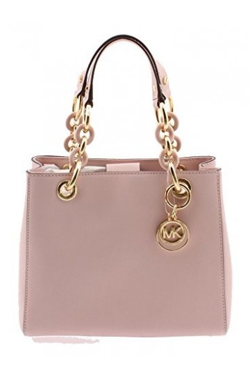 Michael Kors Cynthia North South Sacoche en cuir Motif fleur/doré, Fleur / Doré, Small