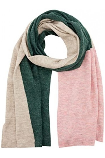 TOM TAILOR Denim 1033072 Cosy Écharpe avec bloc de couleurs Femme ,30442 - Green Beige Pink Colorblock ,ONESIZE