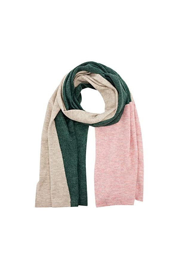 TOM TAILOR Denim 1033072 Cosy Écharpe avec bloc de couleurs Femme ,30442 - Green Beige Pink Colorblock ,ONESIZE