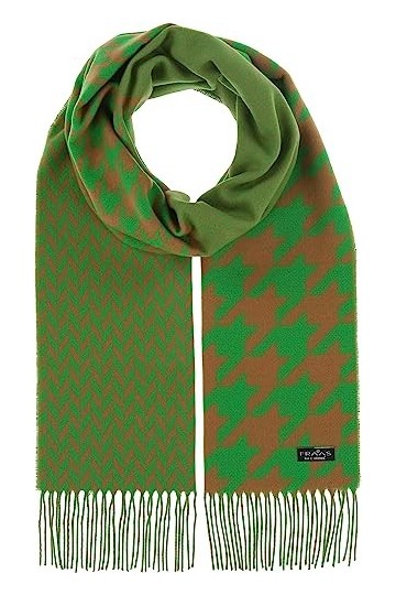 FRAAS Écharpe en Cashmink avec pied-de-poule - 35 x 200 cm - fabriqué en Allemagne pour les femmes