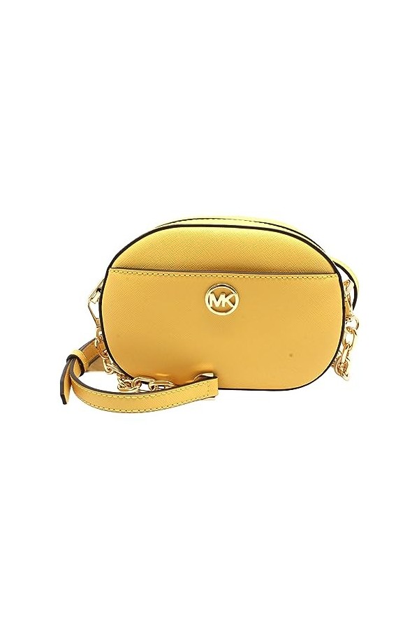 Michael Kors JET SET GLAM PETIT POCHE AVANT OVAL SAC À BANDOULIÈRE JAONDE, Jonquille