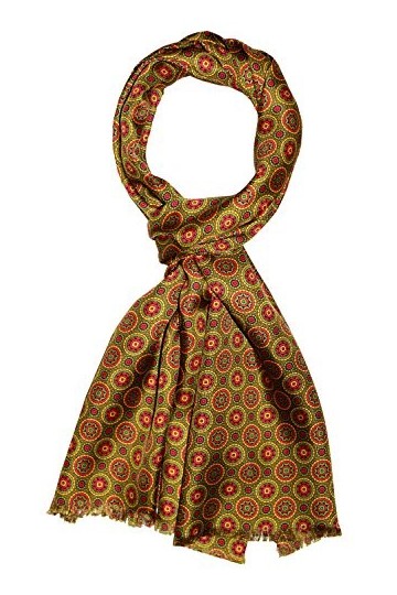 LORENZO CANA - Echarpe - À Pois - Femme vert Gold Grün Rot