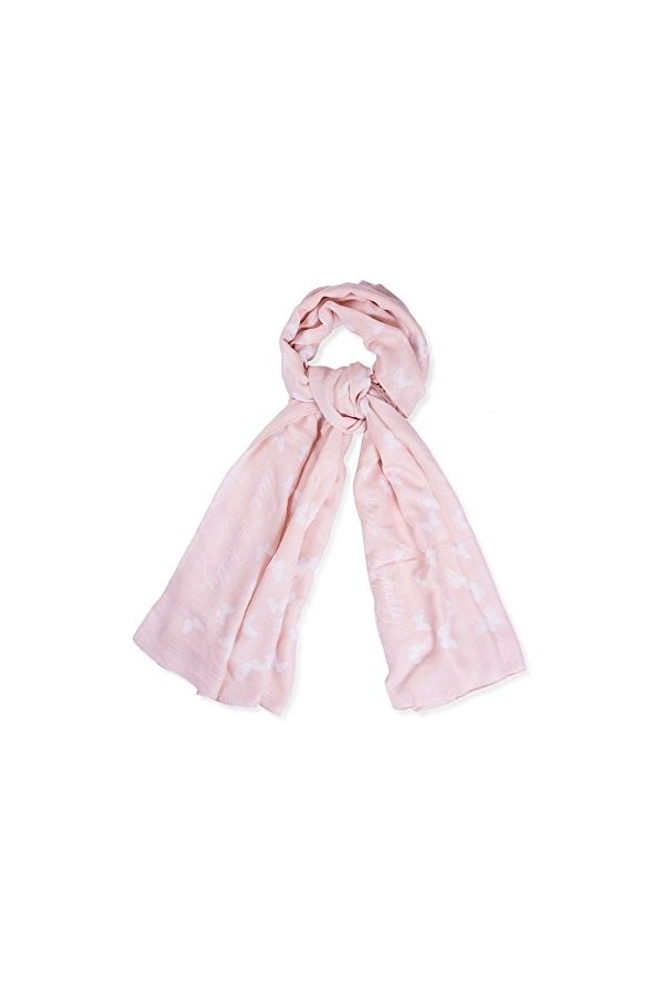Katie Loxton Live Joyfully Écharpe tendance pour femme Motif papillons Rose clair, rose, taille unique