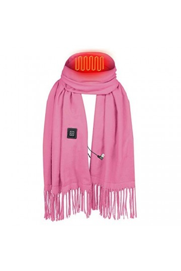 Bilisder Écharpe Chauffante Électrique avec 3 Réglages de Température, Écharpe Chaude Unisexe en Polaire Douce pour lhiver E