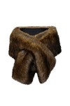 Ro Rox Col Châle Glamour en Fausse Fourrure Clara de Party Années 1920 1950 Marron, L-XL 
