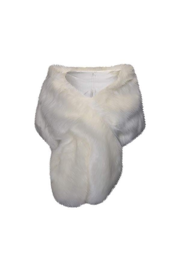 Ro Rox Col Châle Glamour en Fausse Fourrure Clara de Party Années 1920 1950 Marron, L-XL 