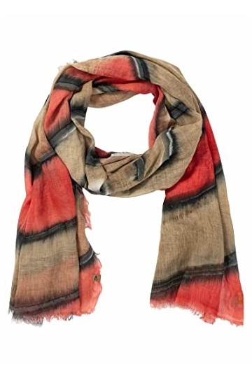 Camel Active Womenswear 307510/7v51 Écharpe Peinte à la Main, Rouge, Taille Unique Femme