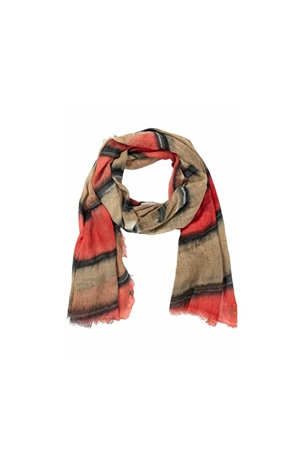 Camel Active Womenswear 307510/7v51 Écharpe Peinte à la Main, Rouge, Taille Unique Femme