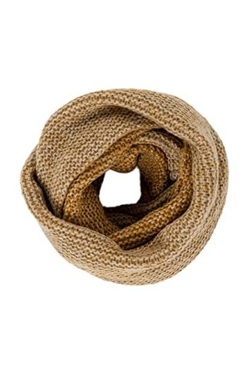 Bickley + Mitchell Two Color Infinity Écharpe en Tricot pour Femme 52010-07-187 Bikley + Mitchell Knitted Womens Scarf, Camel