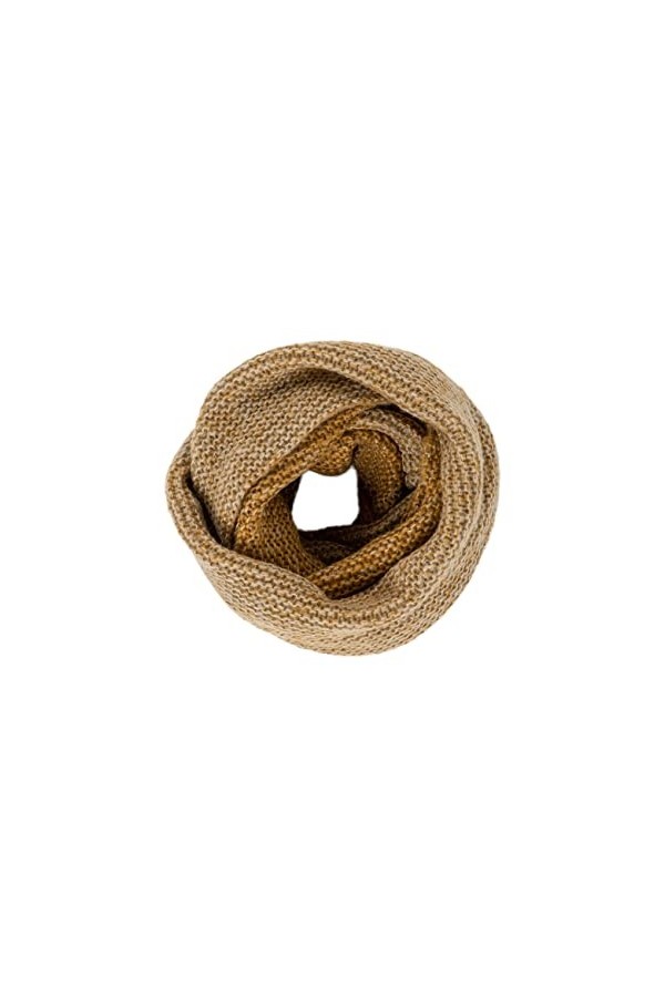 Bickley + Mitchell Two Color Infinity Écharpe en Tricot pour Femme 52010-07-187 Bikley + Mitchell Knitted Womens Scarf, Camel