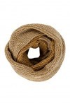 Bickley + Mitchell Two Color Infinity Écharpe en Tricot pour Femme 52010-07-187 Bikley + Mitchell Knitted Womens Scarf, Camel