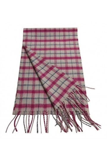 MADE IN SCOTLAND - Echarpe - Femme Beige/Cerise/Navy Taille unique
