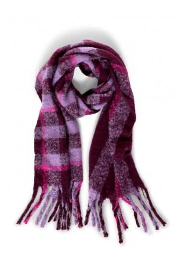 Street One A572248 Écharpe à Carreaux, Plummy Wine, A Femme