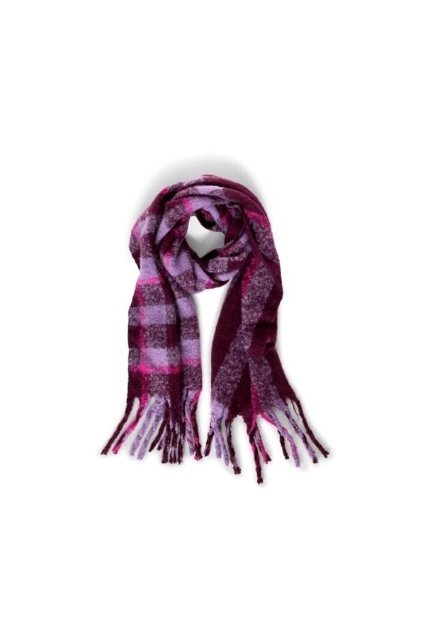 Street One A572248 Écharpe à Carreaux, Plummy Wine, A Femme