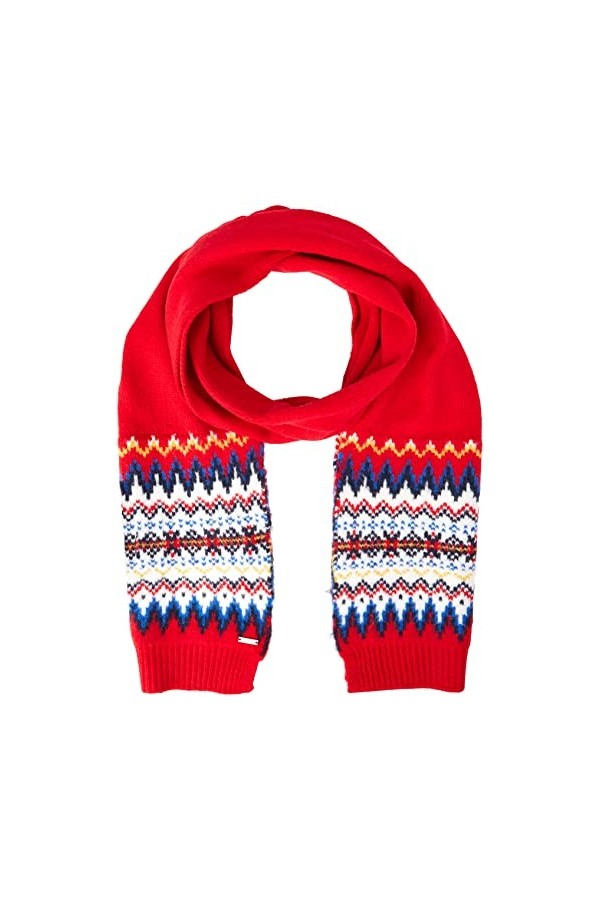 Joules Écharpe Shetland Foulard, Rouge, Taille Unique Femme