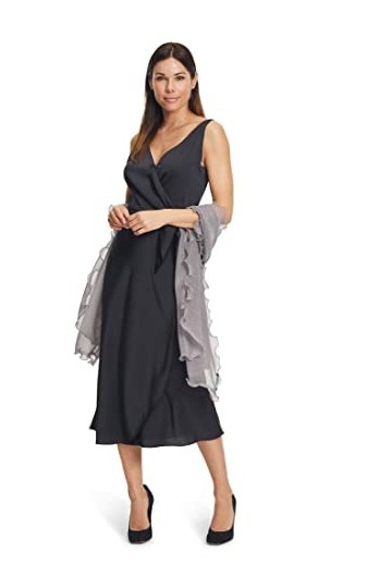 Vera Mont 0250/4701 Écharpes, Taupe/Silver, ACC Femme