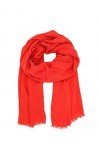Leslii Écharpe fine légère en bambou uni, rouge, 181cm x 47cm