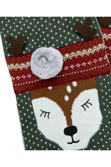 Joe Browns Écharpe tricotée avec Pompon en Forme de cerf Temps Froid, Multicolore, Taille Unique Femme