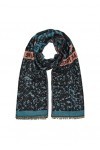 s.Oliver Schal Echarpe, Petrol Multicolored, 1 aux Femmes