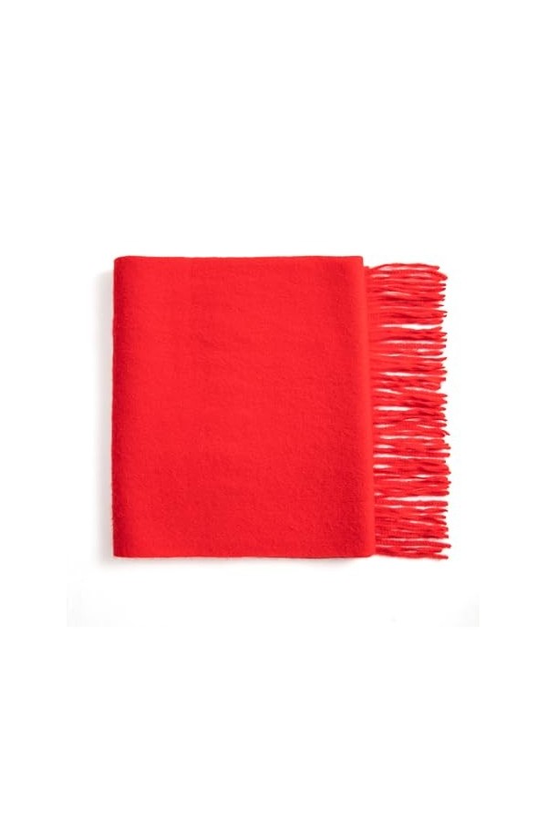 Villand Écharpe en pur cachemire à 100% avec des bordures à franges, Châle en cachemire extra doux et large pour femmes et ho