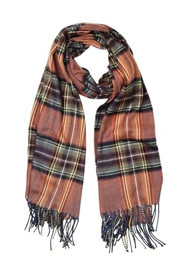 collezione alessandro Scotland Écharpe, Orange, Taille Unique Femme