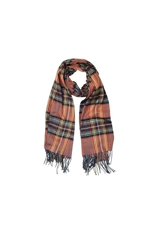 collezione alessandro Scotland Écharpe, Orange, Taille Unique Femme