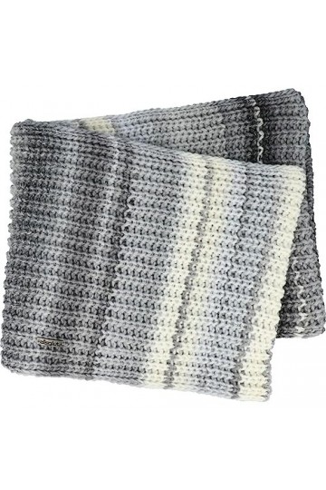 Eisglut Naylal Loop Écharpe pour Temps Froid, Argenté chiné, 77x25cm Femme