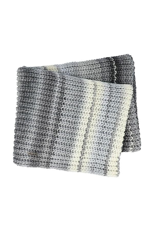 Eisglut Naylal Loop Écharpe pour Temps Froid, Argenté chiné, 77x25cm Femme