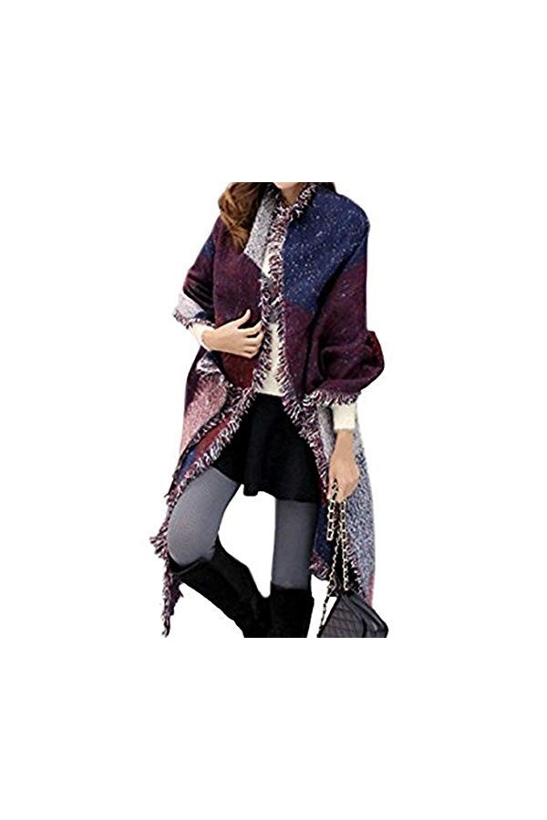 Uniquestyle Echarpe Femme Hiver Chale écharpe Chaude Femme Chale Femme Hiver Long Mohair laine douce chaude Vogue Wrap châle 