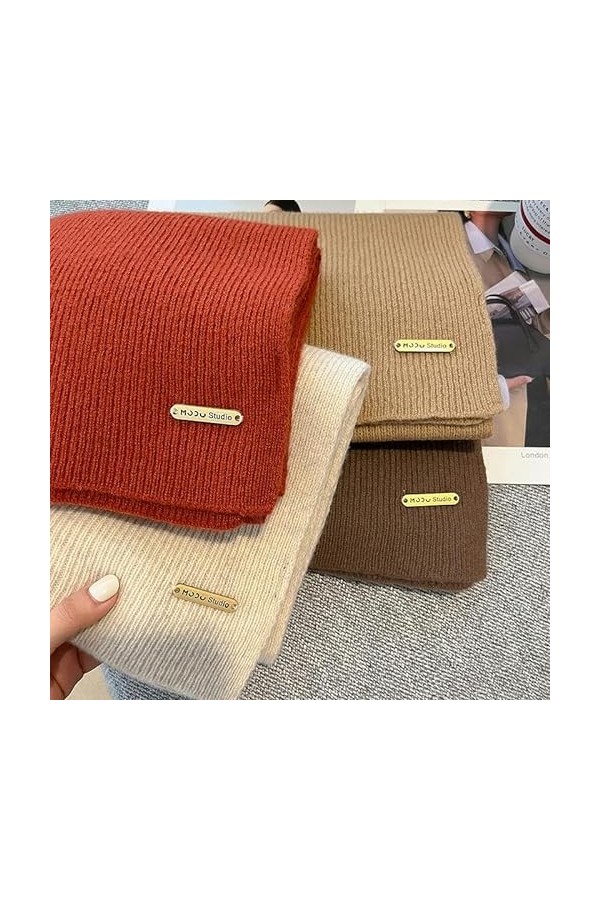 KOSTEN Écharpe Thermique Écarpe De Laine Femmes Hivernales Soft Tritted Girls Chauffle Étudiant Protection du Cou Châle Fashi