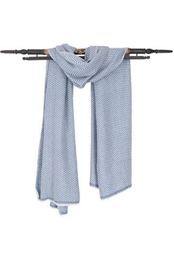 GURU SHOP Écharpe végétalienne douce et moelleuse pour homme/femme, bleu, synthétique, taille : taille unique, écharpes alter