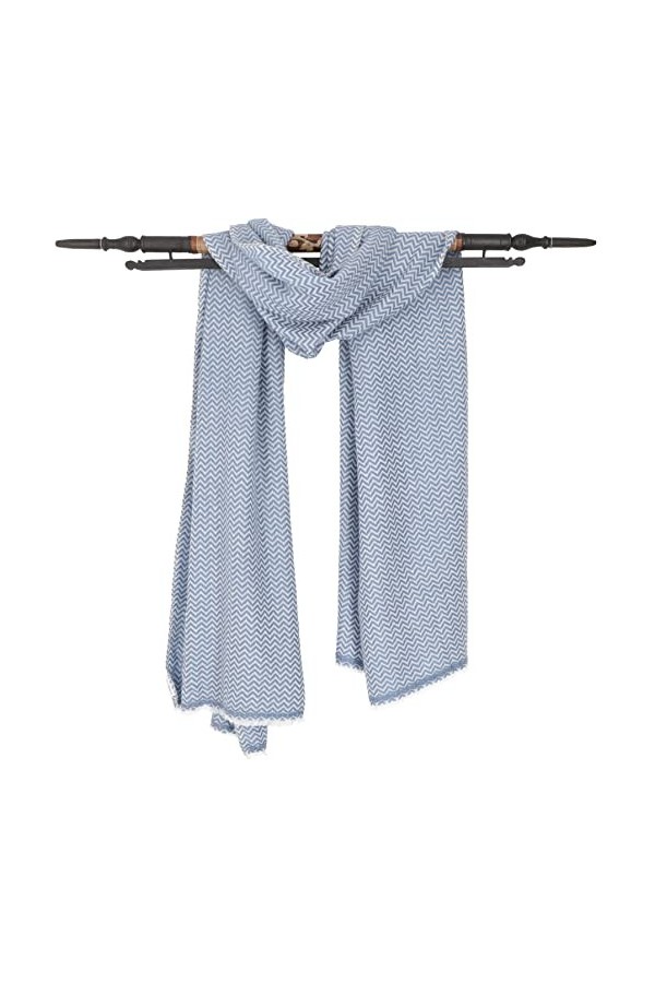 GURU SHOP Écharpe végétalienne douce et moelleuse pour homme/femme, bleu, synthétique, taille : taille unique, écharpes alter