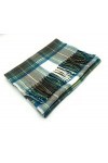 Highland Tweed Stewart Écharpe unisexe en pure laine dagneau Motif tartan Bleu, multicolore, 210cm x 27cm.