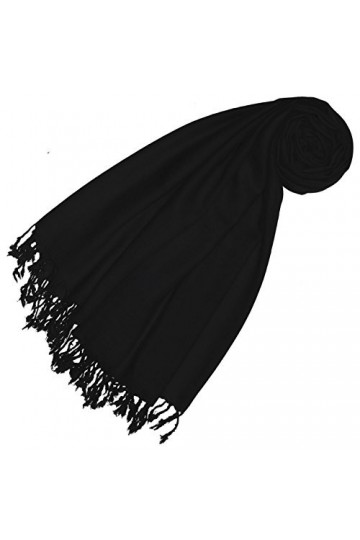 LORENZO CANA Echarpe de 50% Cachemire et 50% Laine pour la femme – 70 x 180 cm, unicolore, monochrome - souple et noble – en 