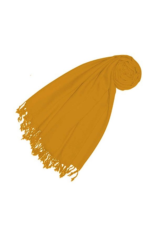 LORENZO CANA Echarpe de 50% Cachemire et 50% Laine pour la femme – 70 x 180 cm, unicolore, monochrome - souple et noble – en 