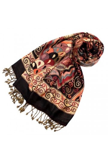 LORENZO CANA Pashmina de 100% viscose pour la femme – écharpe avec les mesures de 70 x 200 cm - une étole attrayante et noble