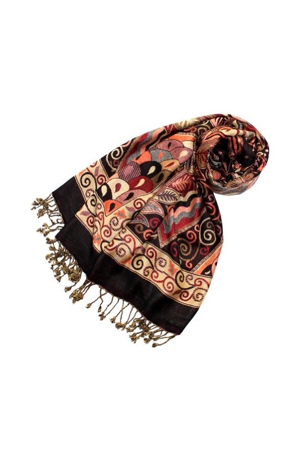 LORENZO CANA Pashmina de 100% viscose pour la femme – écharpe avec les mesures de 70 x 200 cm - une étole attrayante et noble